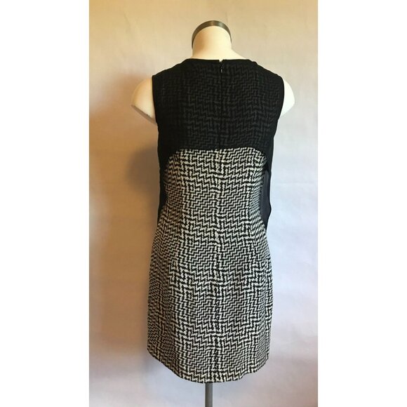 rag & bone Black & Cream Geometric Patterned Dress W/ Black Overlay, Size 0 (US) - Picture 6 of 10